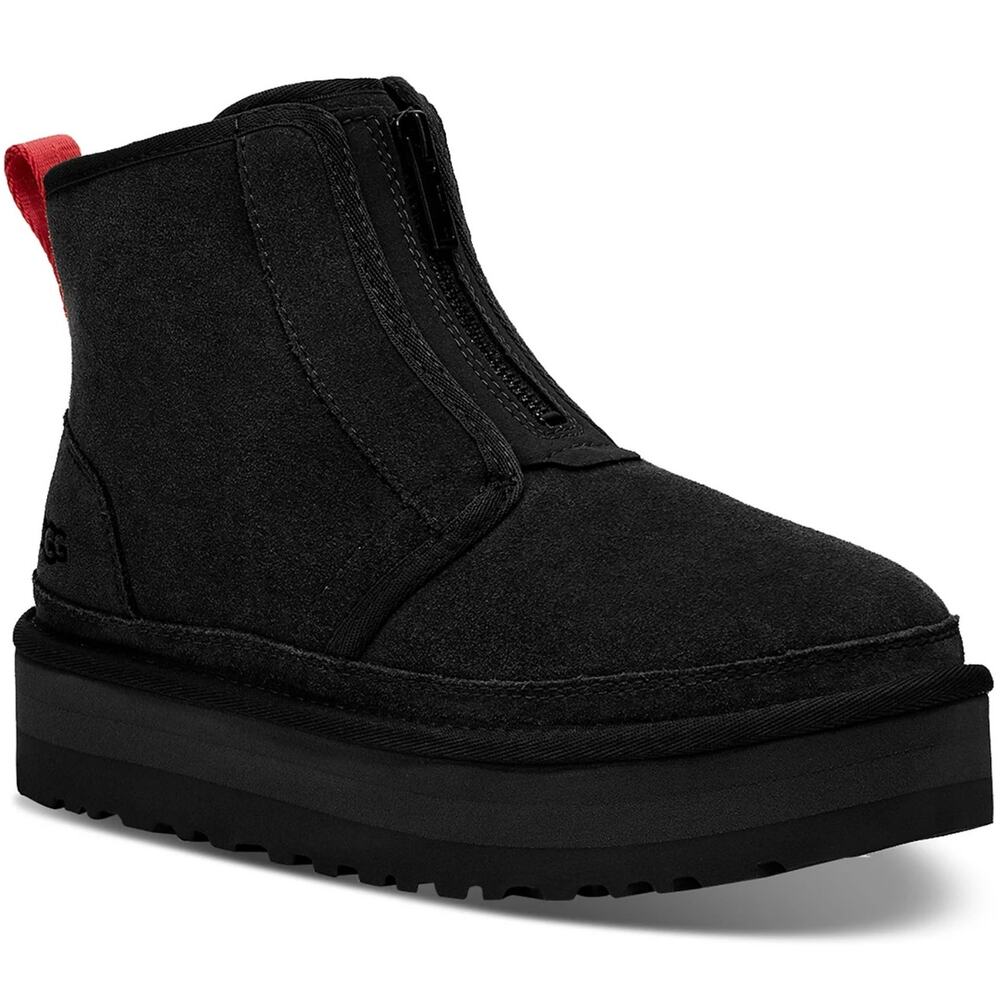 UGG Neumel Zip Platform Booties Black Red Size 9 - Picture 8 of 8